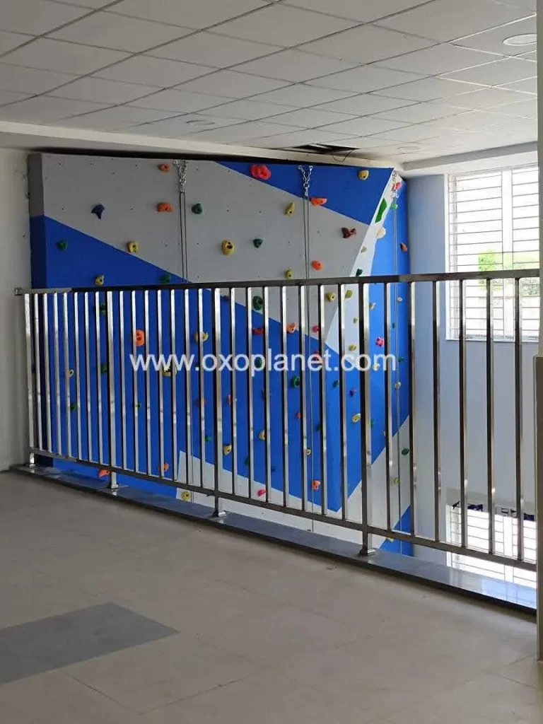 School climbing wall built by oxo