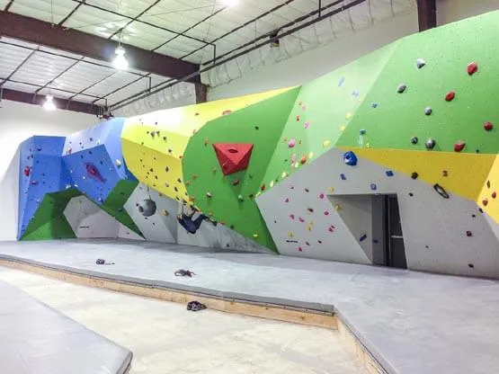 A rock climbing wall manufactured by oxo