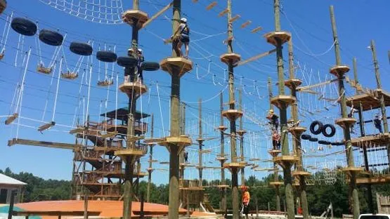 A hhigh rope course manufactured and setup in India