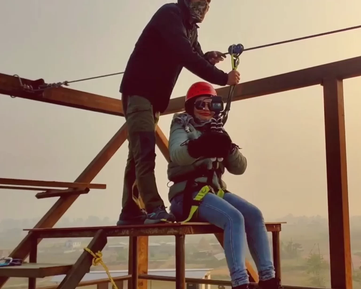 Happy land fun park zipline by oxo, completes 50,000 Rides